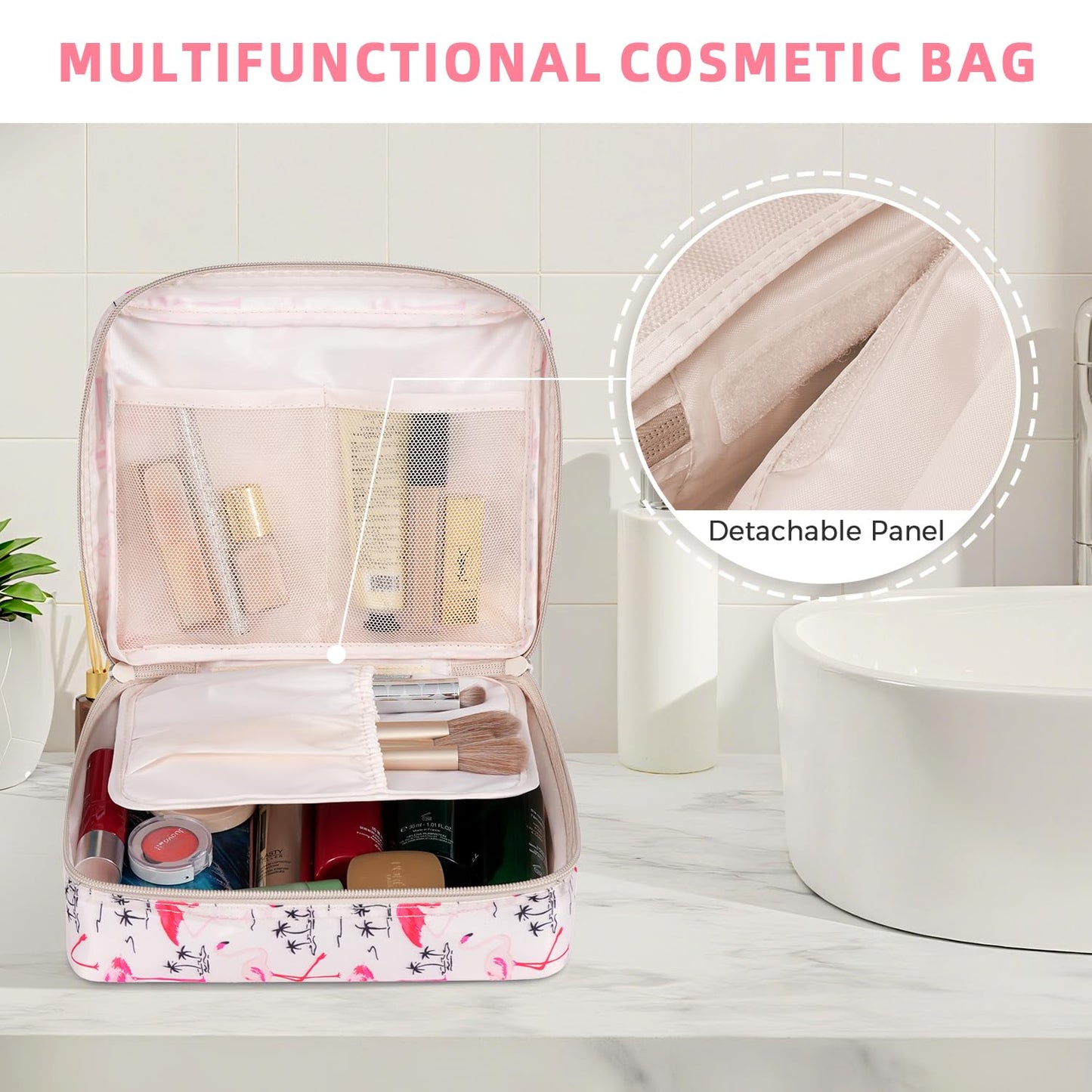 BAGAIL 8 Set Packing Cubes Luggage Packing Organizers for Travel Accessories-Cream