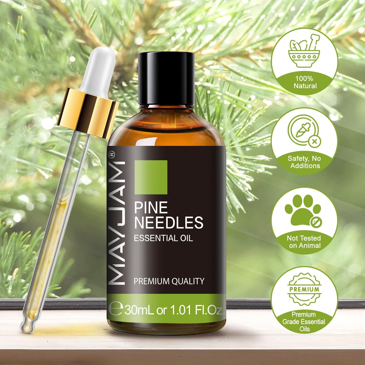 Tea Tree Essential Oil, MAYJAM Pure Essential Oils for Diffusers for Home and Office, 1.01FL.OZ Tea Tree Oil for Candle Making, DIY Soap, 30ML/Bottle